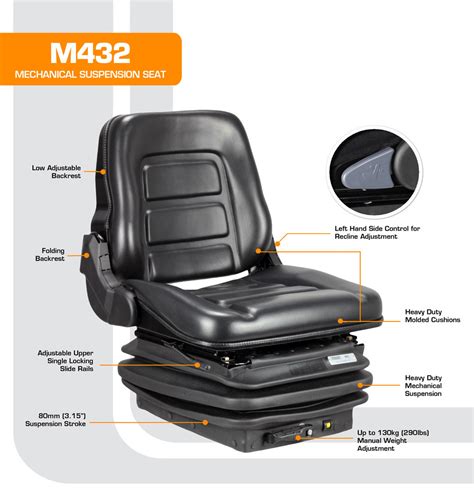 M432 Height Adjustable Mechanical Suspension Seat