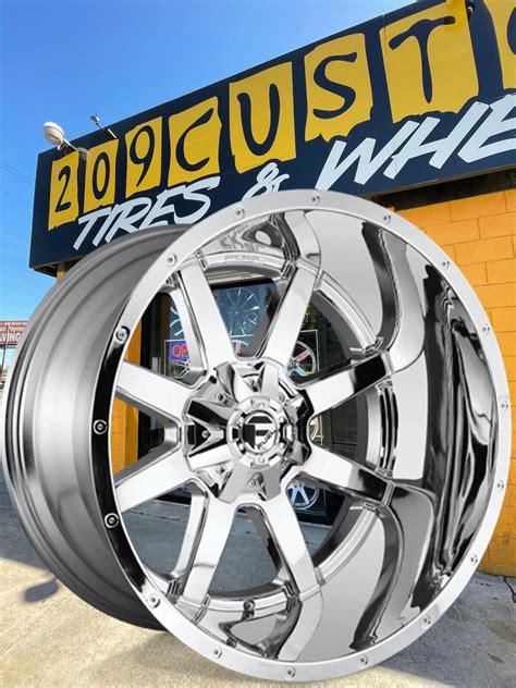 Set 4 24 Fuel Maverick D536 Chrome Wheels 24x14 8x170 75mm Lifted 8 Lug Truck Ebay