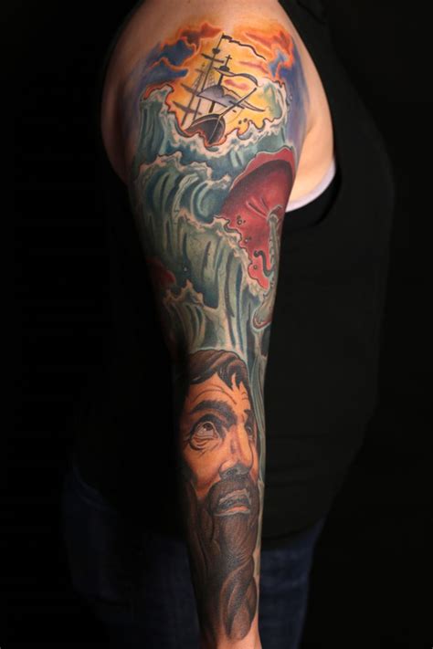 Jonah Tattoo | Jonah Sleeve Austin Evans transformationgallery.com https://www.instagram.com ...