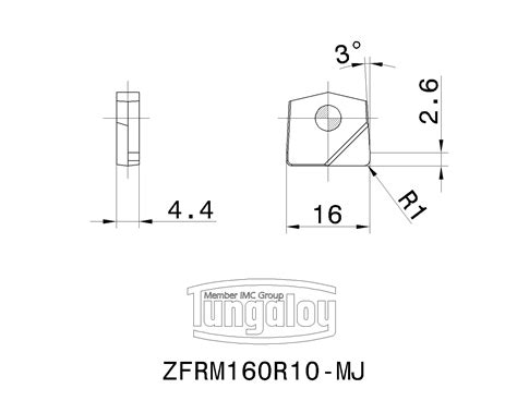 ZFR MJ ZFRM160R10 MJ 6725896 Tungaloy Cutting Tools Metal