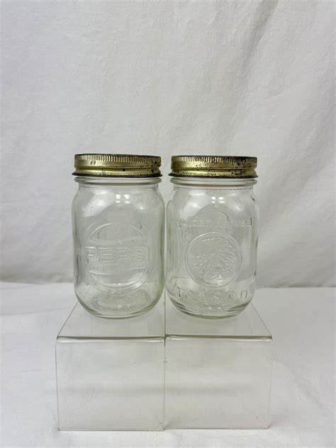 Limited Edition Pepsi Logo Mason Jars Golden Harvest Mason Jar