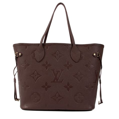 Louis Vuitton Wine Empreinte Leather Neverfull MM Labellov Buy And Sell