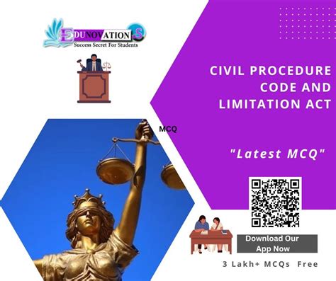 Civil Procedure Code And Limitation Act Indian Law Gk Mcq Mcqs