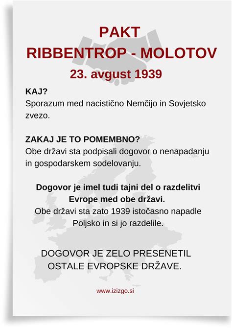 Pakt Ribbentrop Molotov Izi Zgodovina