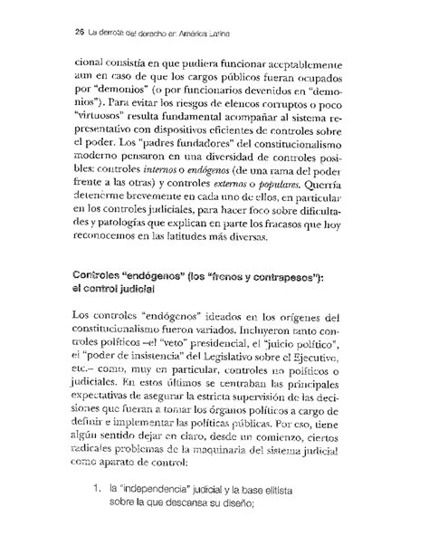 Gargarella Judicatura La Derrota Del Derecho En Am Rica Latina