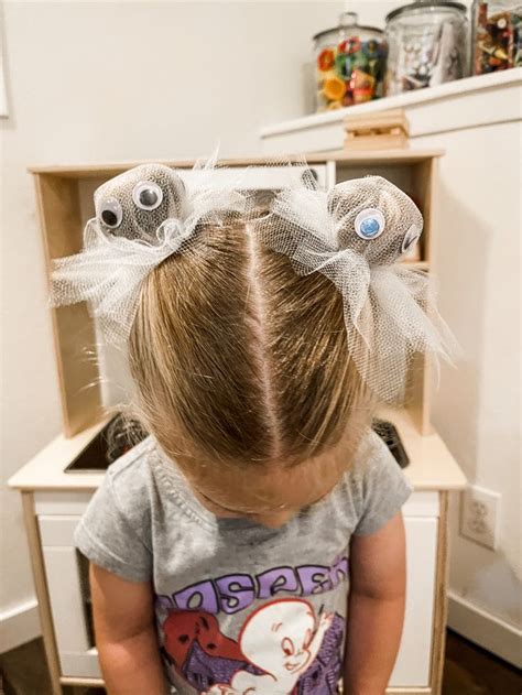 Boo Buns For Halloween In 2023 Halloween Hair Wacky Hair Crazy Hair