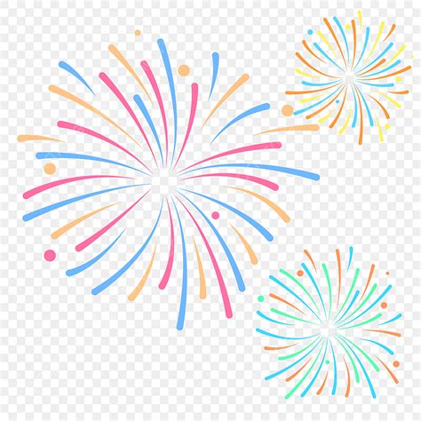 New Year Fireworks Vector Art Png Celebrating New Year Fireworks