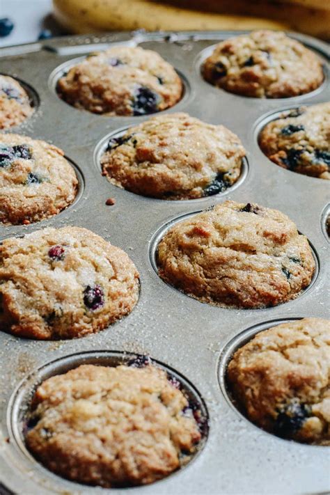 Healthy Blueberry Banana Muffins