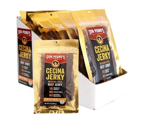 Beef Jerky Carne Seca Original Flavor Case Of 16 X 2 Ozbags Sugar Free Low