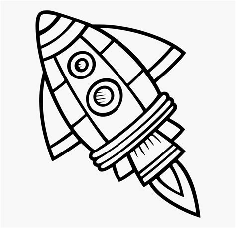 Transparent Rocket Clip Art - Spaceship Black And White , Free ...