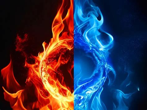 Premium Photo Fire And Ice Background Hd 4k Images Free Download