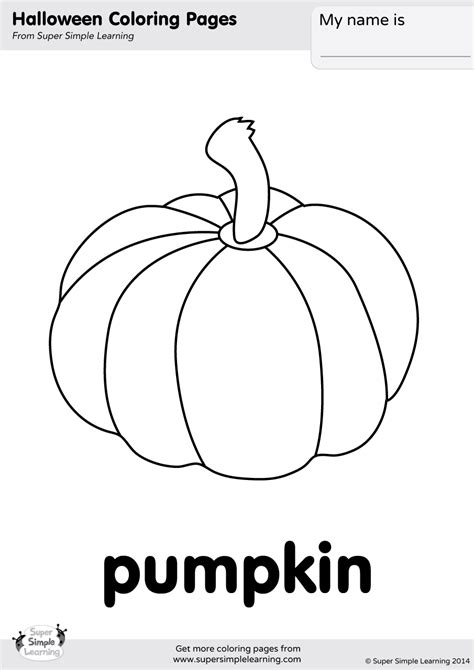 Pumpkin Coloring Page - Super Simple