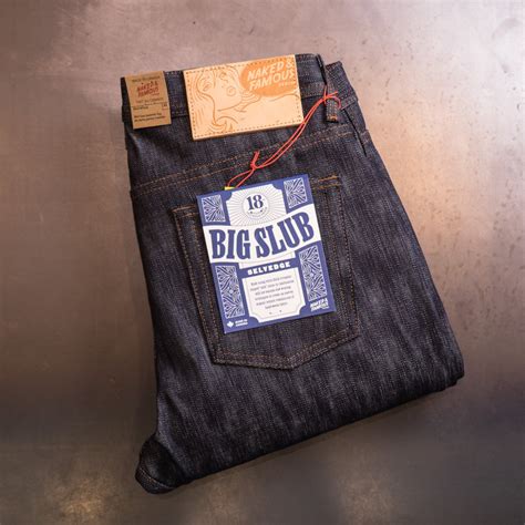 Джинсы Naked and Famous Weird Guy 18oz Big Slub Selvedge Indigo Raw