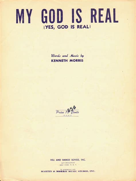 My God Is Real Yes God Is Real Sheet Music Kenneth Morris Amazon