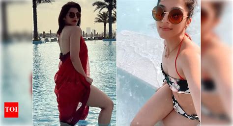 Mehreen Pirzada Looks Gorgeous In A Bikini During Dubai Vacation See Pics Telugu Movie News