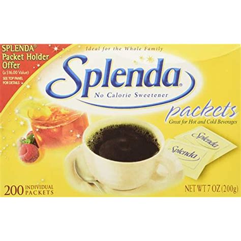 Splenda Sugar Substitute Packets 7 Oz 200 Individual Packets