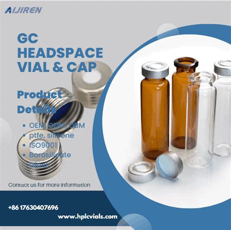 Mm Headspace Vial Metal Screw Cap For Gas Chromatography Aijiren