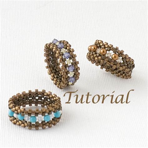 Beaded Ring Tutorial I'm with the Band by JewelryTales on Etsy