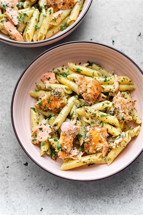 Salmon Pesto Pasta • Salt And Lavender