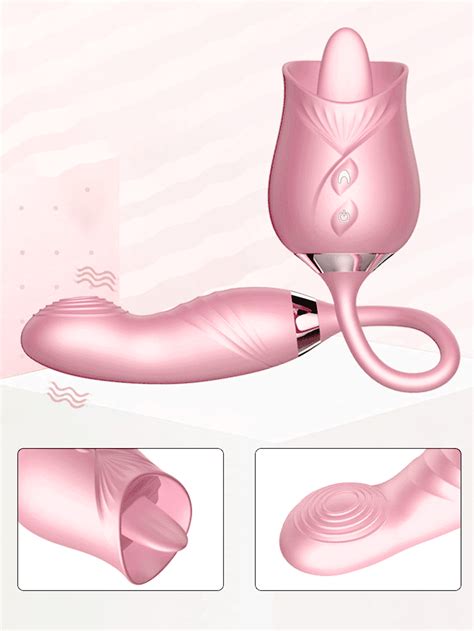 Vibromasseur L Cher La Langue Avec Gode T Lescopique Vibrateur