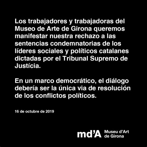 Comunicado De Los Trabajadores Y Trabajadoras Del Museo De Arte Museu