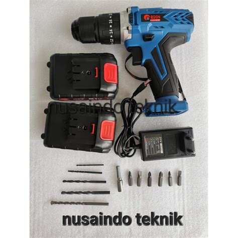 Jual Mesin Bor Baterai EDON LV3 2110 21 Volt Impact Cordless Drill