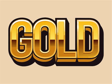 Golden Text Effect Gold Vector Art Premium Ai Generated Vector