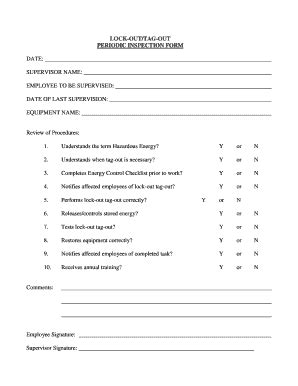 Loto Periodic Inspection Form Fill Online Printable Fillable Blank