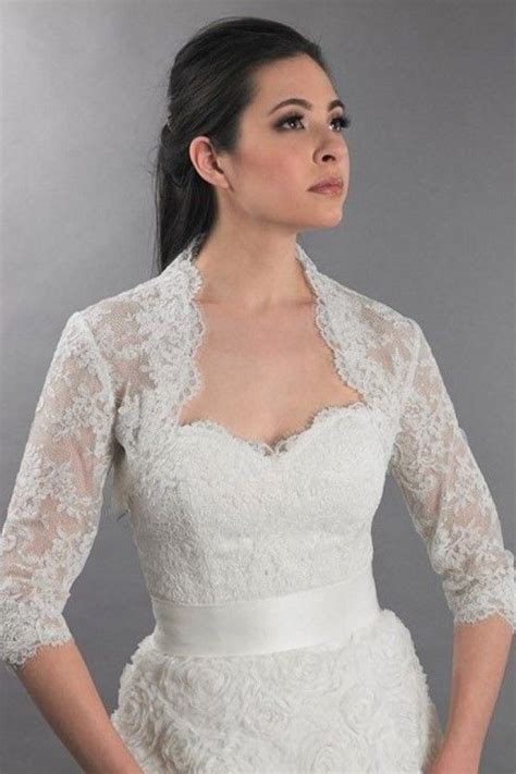 CHALECO DE MANGAS LARGAS PARA VESTIDOS DE NOVIAS DE ENCAJE Lace