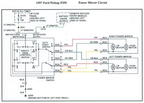 Power Mirror Wiring Schematic Pin