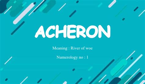 Acheron Name Meaning