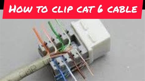 How To Clip Cat5 Network Cable To Rj45 Connector Wall Plate Part 1 Youtube