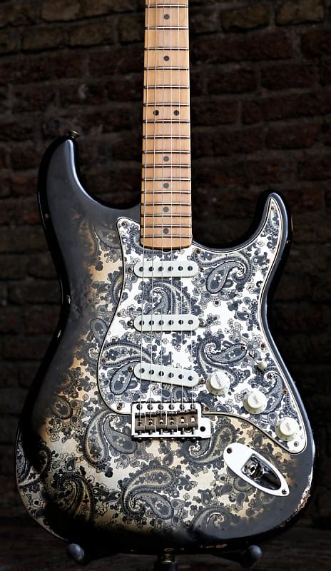 Fender Custom Shop Limited Edition 68 Black Paisley Reverb