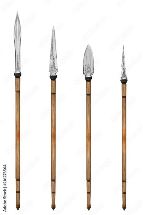 ancient spear isolated on white background Stock Photo | Adobe Stock