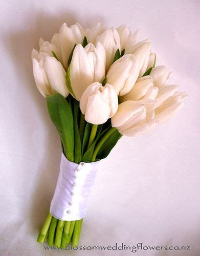 White Tulip Wedding Bouquet A Photo On Flickriver Wedding Flowers