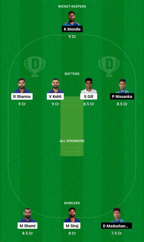 Ind Vs Sl Dream11 Prediction Today World Cup 2023 Fantasy Cricket Tips