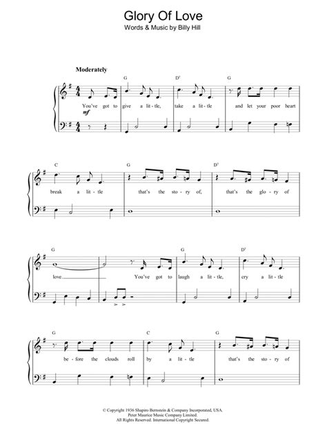 The Glory Of Love by Bette Midler - Piano Solo - Digital Sheet Music | Sheet Music Plus