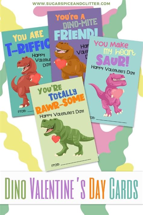 Free Printable Dinosaur Valentines Cards Printable Templates