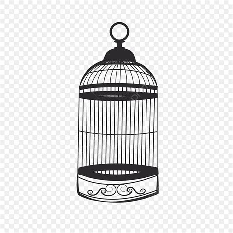 Open Bird Cage Vector Hd PNG Images Open The Black Bird Cage Bird