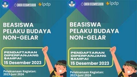 Link Pendaftaran Beasiswa Pelaku Budaya Non Gelar Lengkap