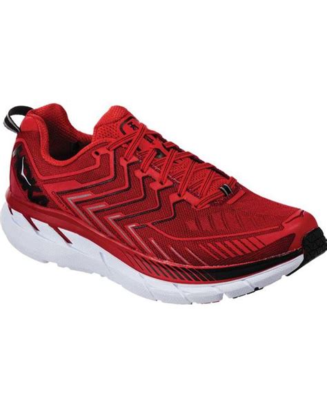 Lyst Hoka One One Clifton 4 Road Running Shoe In Red For Men