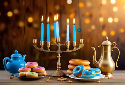 Premium Photo Jewish Religious Holiday Hanukkah Background