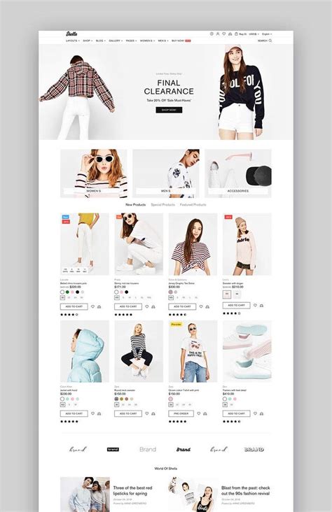 Best Ecommerce Website Templates Updated For Email Template