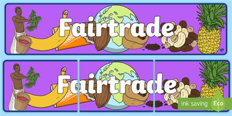 Fairtrade Display Banner Professor Feito Twinkl