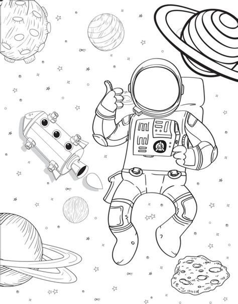 Free Astronaut And Space Coloring Pages For Download Printable Pdf