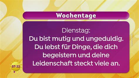 Welcher Wochentag Ist Deiner Und Was Sagt Er Ber Dich Aus Sat