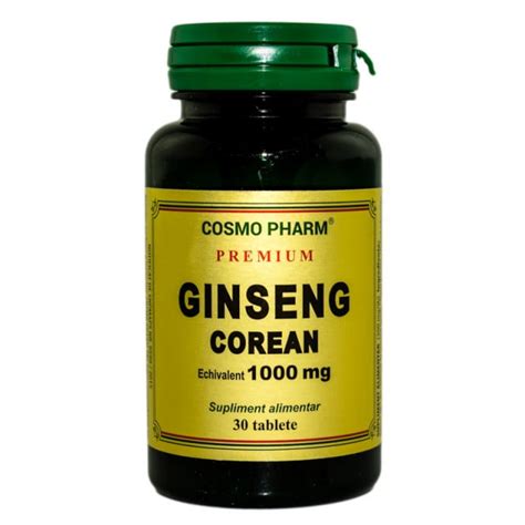 Ginseng Corean 1000 Mg 30 Cps Cosmo Pharm Naturisti Ro