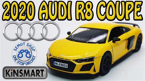 Kinsmart 2020 Audi R8 Coupe Metalic Yellow Miniatur Diecast Mobil Sport