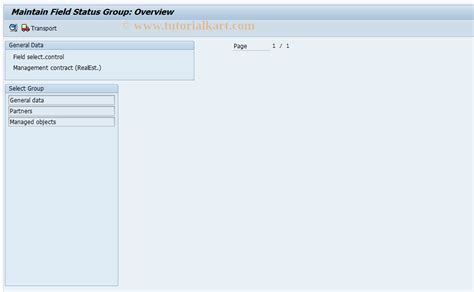 FO12 SAP Tcode Field Status Management Contract Transaction Code