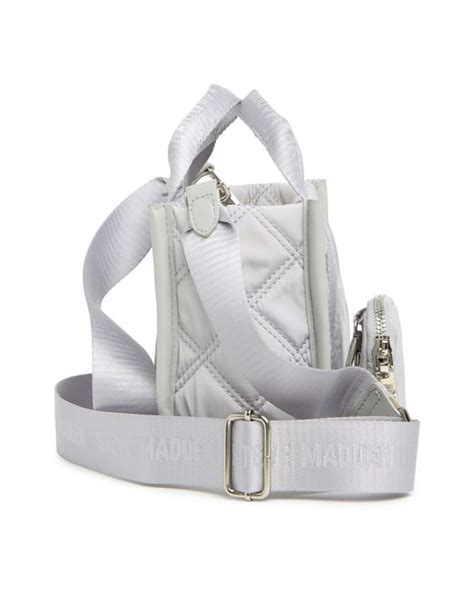 Steve Madden Nylon Quilted Crossbody Bag In White Lyst